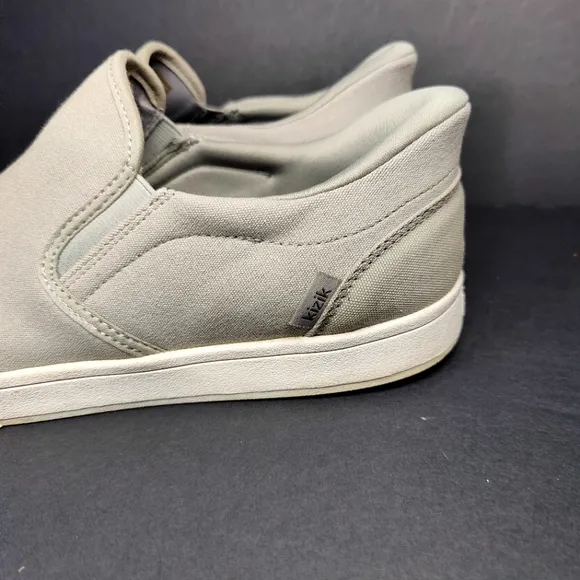 Kizik Venice Canvas Sneakers Slip On Granite Hands Free Men's Shoes Size 12