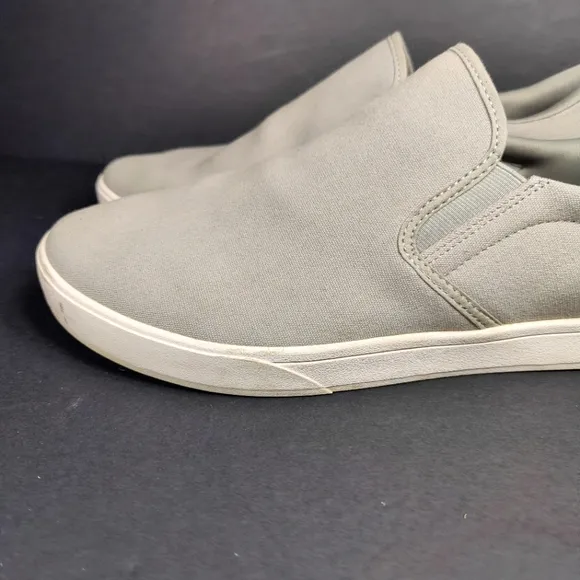 Kizik Venice Canvas Sneakers Slip On Granite Hands Free Men's Shoes Size 12