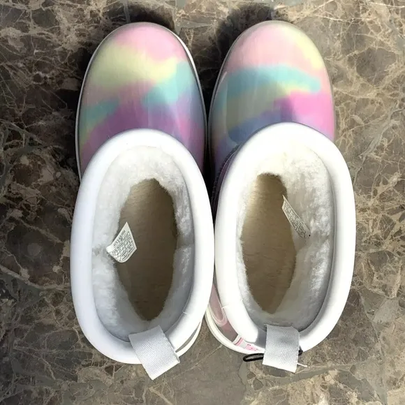 KOOLABURRA BY UGG KOOLA Clear Mini Pastel Ankle Boots 1131353 Faux Fur