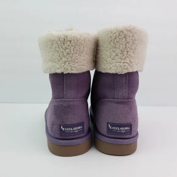 Koolaburra By UGG Lytta Girls Size 3Y Purple Suede Warm Winter Boots 1121540K