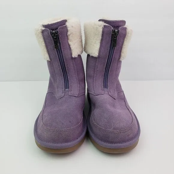 Koolaburra By UGG Lytta Girls Size 3Y Purple Suede Warm Winter Boots 1121540K