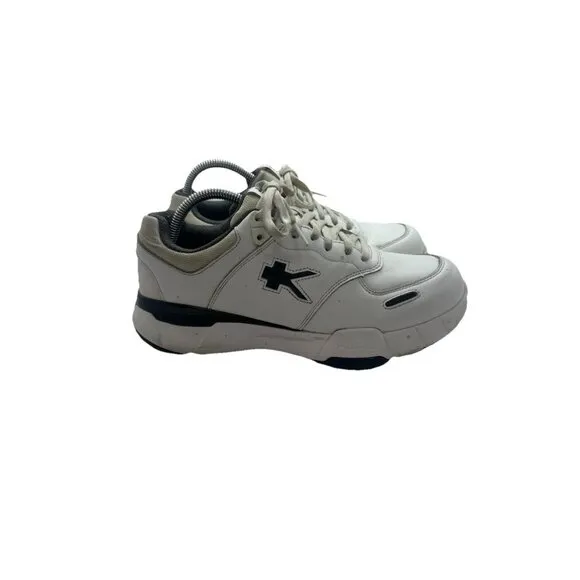 KURU Kinetic Shoes Men 8.5 Wide White Anti Slip Leather Comfort 194181 KuruCloud