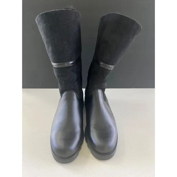 La Canadienne Heritage Women's Harlan Asymmetrical black leather Boots size 7.5