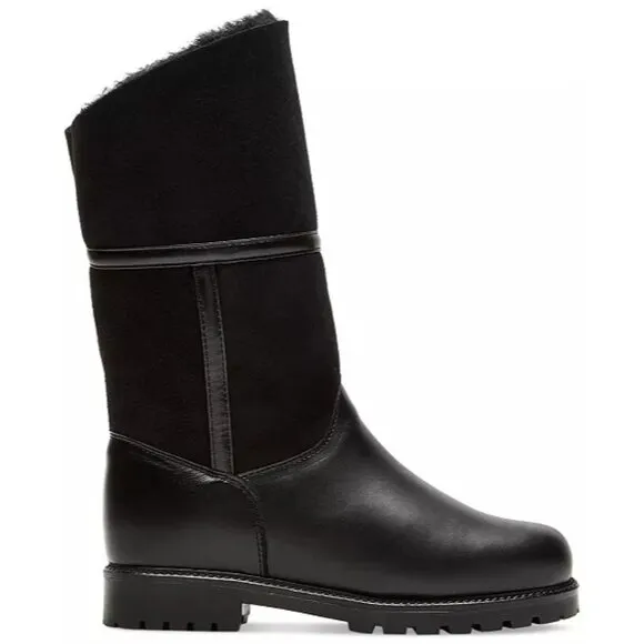 La Canadienne Heritage Women's Harlan Asymmetrical black leather Boots size 7.5