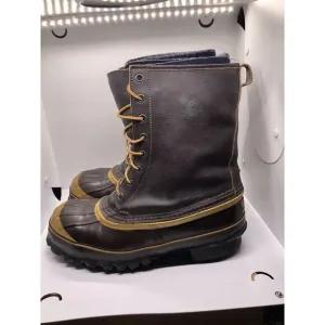 La Crosse Vintage Safety Boots Steel Toe Insulated Leather Rubber Lace Up Size 9