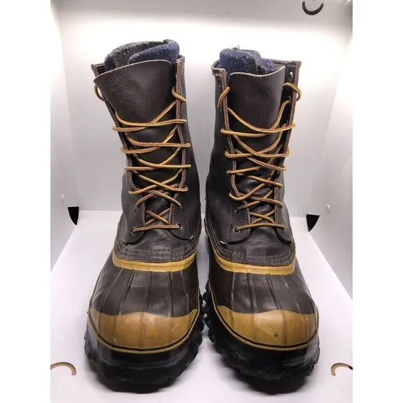 La Crosse Vintage Safety Boots Steel Toe Insulated Leather Rubber Lace Up Size 9