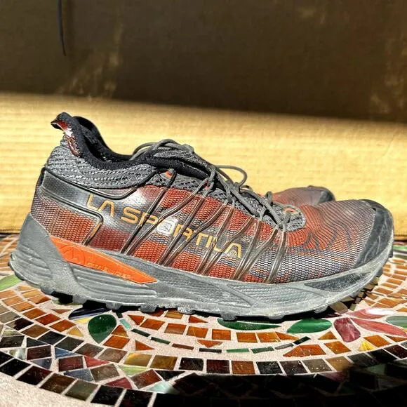 La Sportiva Mutant Trail Running Shoes Mountain Lace Up Black Orange 10