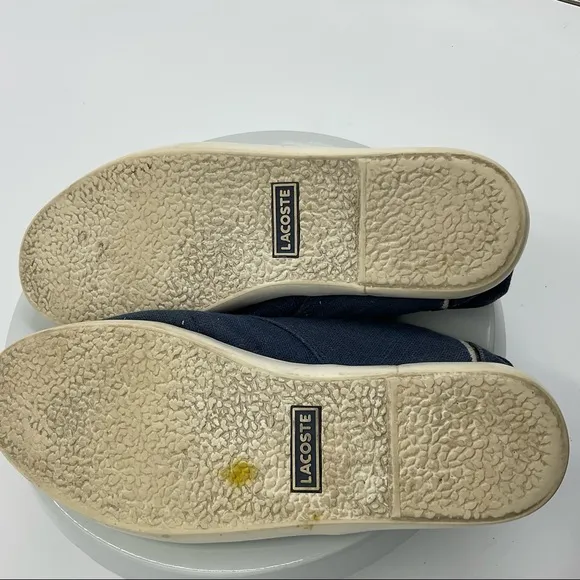 Lacoste Aristide12 Blue Canvas Shoes Men's Size 10