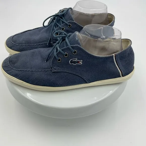 Lacoste Aristide12 Blue Canvas Shoes Men's Size 10