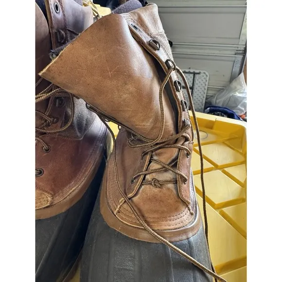 LaCrosse Ice King Fiberglass Shank Brown Leather Winter Work Boots Men's Size 15
