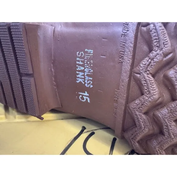 LaCrosse Ice King Fiberglass Shank Brown Leather Winter Work Boots Men's Size 15