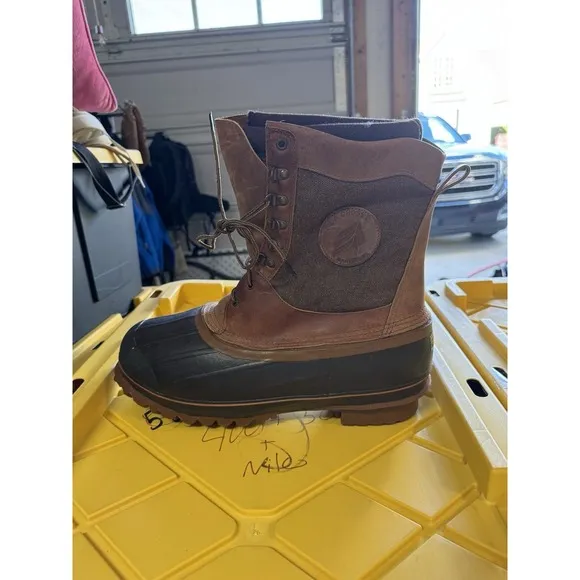 LaCrosse Ice King Fiberglass Shank Brown Leather Winter Work Boots Men's Size 15