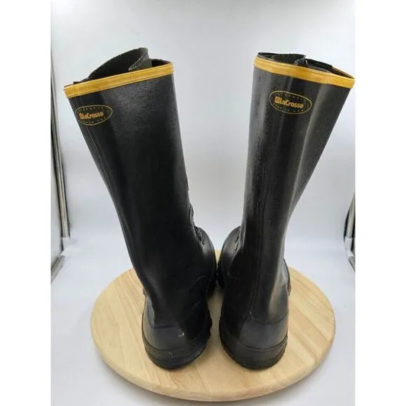 LaCrosse Men's 14&quot; WP Rubber ZXT Buckle Overshoe Waterproof Boots Black Size 9