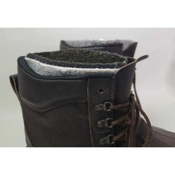LaCrosse Mens Insulated Leather &amp; Rubber Duck Boots Brown 11