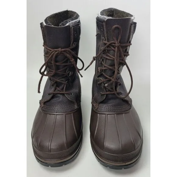 LaCrosse Mens Insulated Leather &amp; Rubber Duck Boots Brown 11