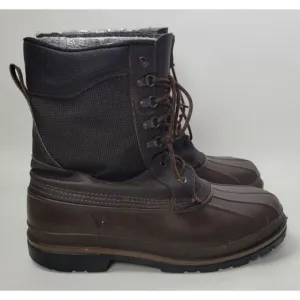 LaCrosse Mens Insulated Leather &amp; Rubber Duck Boots Brown 11