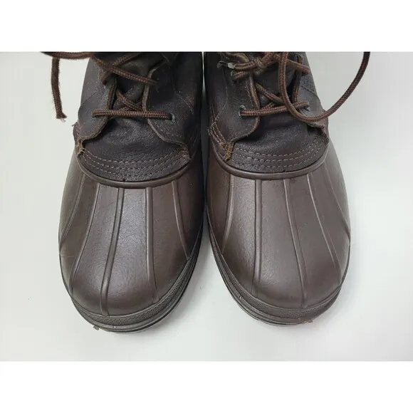 LaCrosse Mens Insulated Leather &amp; Rubber Duck Boots Brown 11