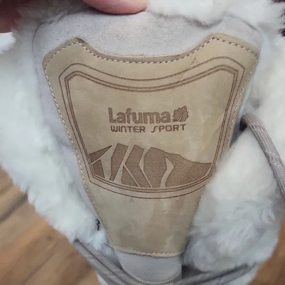 LAFUMA KOKTA Cream Tan Suede Faux Fur Lace Up Snow OUTD