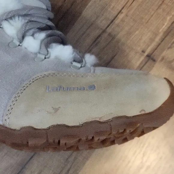 LAFUMA KOKTA Cream Tan Suede Faux Fur Lace Up Snow OUTD