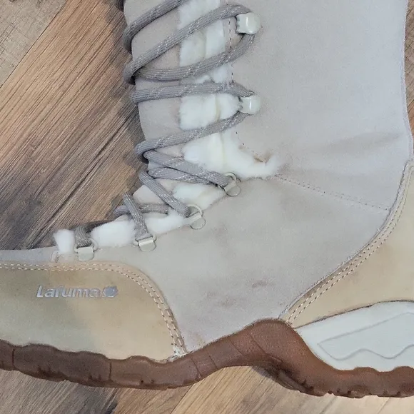 LAFUMA KOKTA Cream Tan Suede Faux Fur Lace Up Snow OUTD