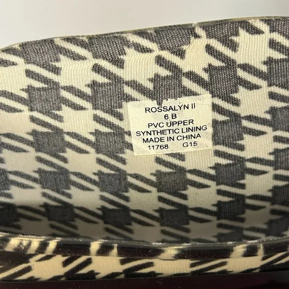Lauren Ralph Lauren Rossalyn II Black White Houndstooth Rain Boots Women's Sz 6B