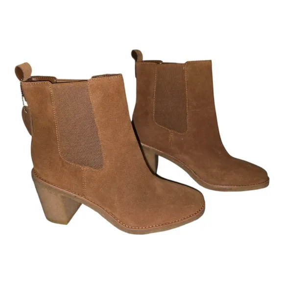Lauren Ralph Lauren Women's Marianna Chestnut Brown Suede Leather Chelsea Boots