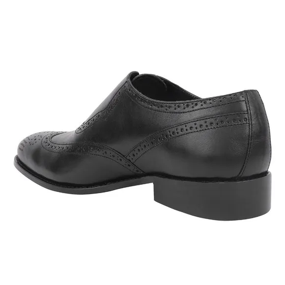 LIBERTYZENO Men's Black and  Lace-Up Shoes