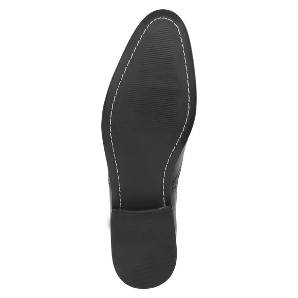 LIBERTYZENO Men's Black and  Lace-Up Shoes