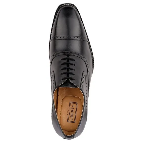LIBERTYZENO Men's Black and  Lace-Up Shoes