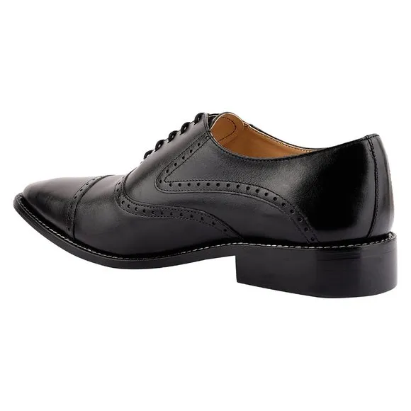 LIBERTYZENO Men's Black and  Lace-Up Shoes