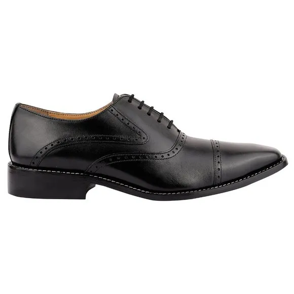 LIBERTYZENO Men's Black and  Lace-Up Shoes