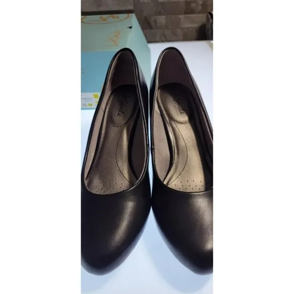 LIFESTRIDE Womens Parigi Black Comfort Pumps Shoes 9.5  Soft System