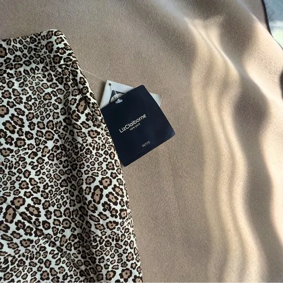 Liz Claiborne NWT 4P Animal Print MIDI Skirt Ret $79