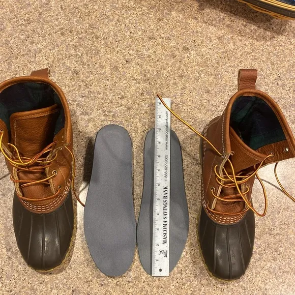 L.L. Bean Chamois Flannel Lined Uppers Duck Boots 503157 8” DM Women’s 8