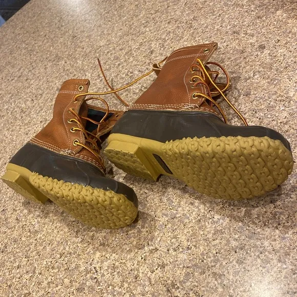 L.L. Bean Chamois Flannel Lined Uppers Duck Boots 503157 8” DM Women’s 8