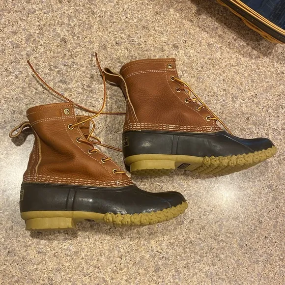 L.L. Bean Chamois Flannel Lined Uppers Duck Boots 503157 8” DM Women’s 8