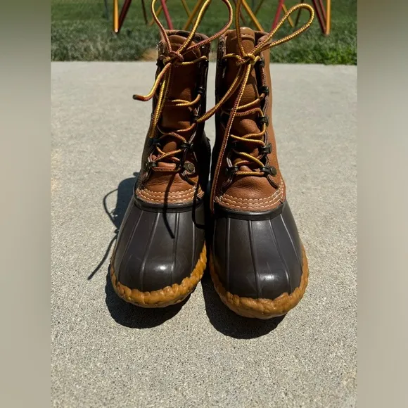 LL Bean Duck Boots 8 Inch Goretex Thinsulate Insulated Waterproof Leather Boot