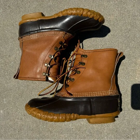 LL Bean Duck Boots 8 Inch Goretex Thinsulate Insulated Waterproof Leather Boot