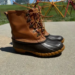 LL Bean Duck Boots 8 Inch Goretex Thinsulate Insulated Waterproof Leather Boot