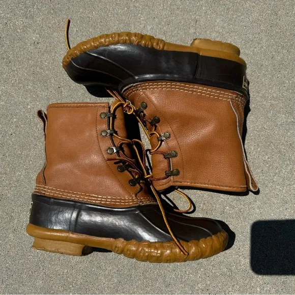 LL Bean Duck Boots 8 Inch Goretex Thinsulate Insulated Waterproof Leather Boot