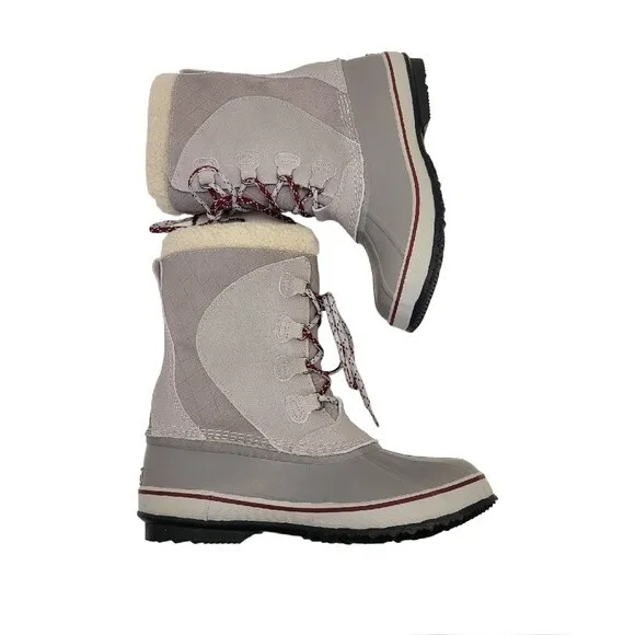 L.L. Bean Insulated Duck Winter Snow Boots Gray 284882 Waterproof Womens Sz 10