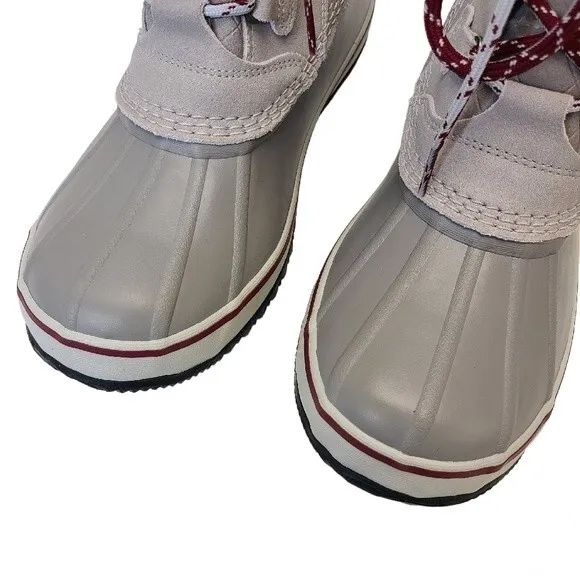 L.L. Bean Insulated Duck Winter Snow Boots Gray 284882 Waterproof Womens Sz 10