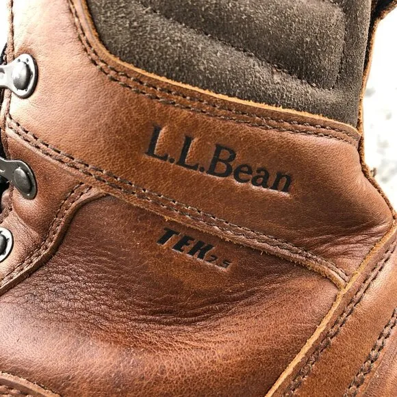 LL Bean Men's 7 MED Storm Chaser Brown Leather Primaloft 200g Insulated Boots