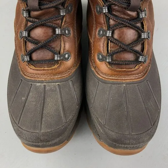 LL Bean Men's 7 MED Storm Chaser Brown Leather Primaloft 200g Insulated Boots