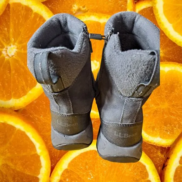 L.L. Bean Men's Gray‎ Insulated Primaloft Pull On Side Zipper Boots Size 8.5