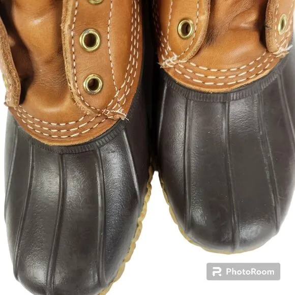 L.L. Bean Mens Insulated Foot Bed Bean Duck Boots Size 10M