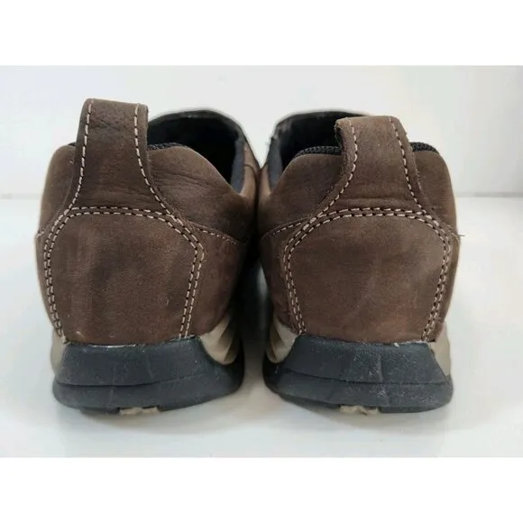 LL Bean Traverse Slip On Trail Shoes Brown Leather 507184 Men's 13 Medium
