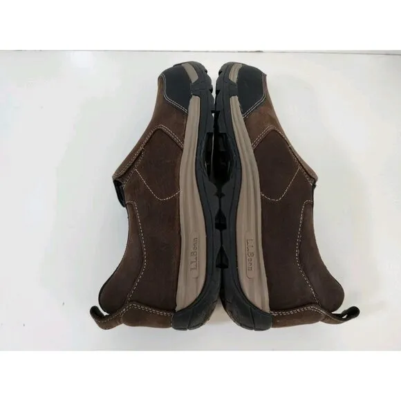 LL Bean Traverse Slip On Trail Shoes Brown Leather 507184 Men's 13 Medium