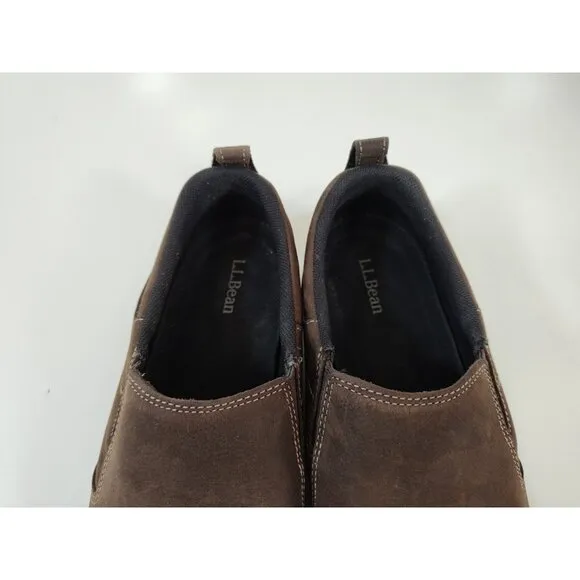LL Bean Traverse Slip On Trail Shoes Brown Leather 507184 Men's 13 Medium