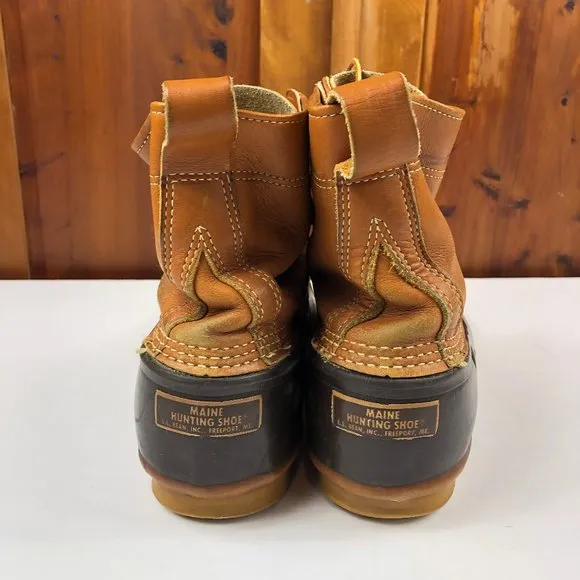 L.L. Bean Vintage Men's Maine Hunting Shoes Rugged Outdoor Waterproof